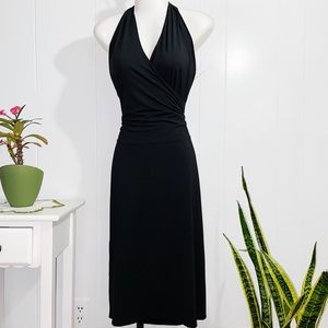 Vintage wrap dress with open back